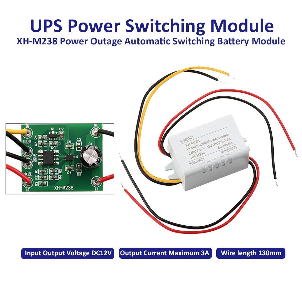 DC12V XH-M238 UPS Uninterruptible Emergency Power Supply Module UPS Controller Emergency Power Automatic Switching Board