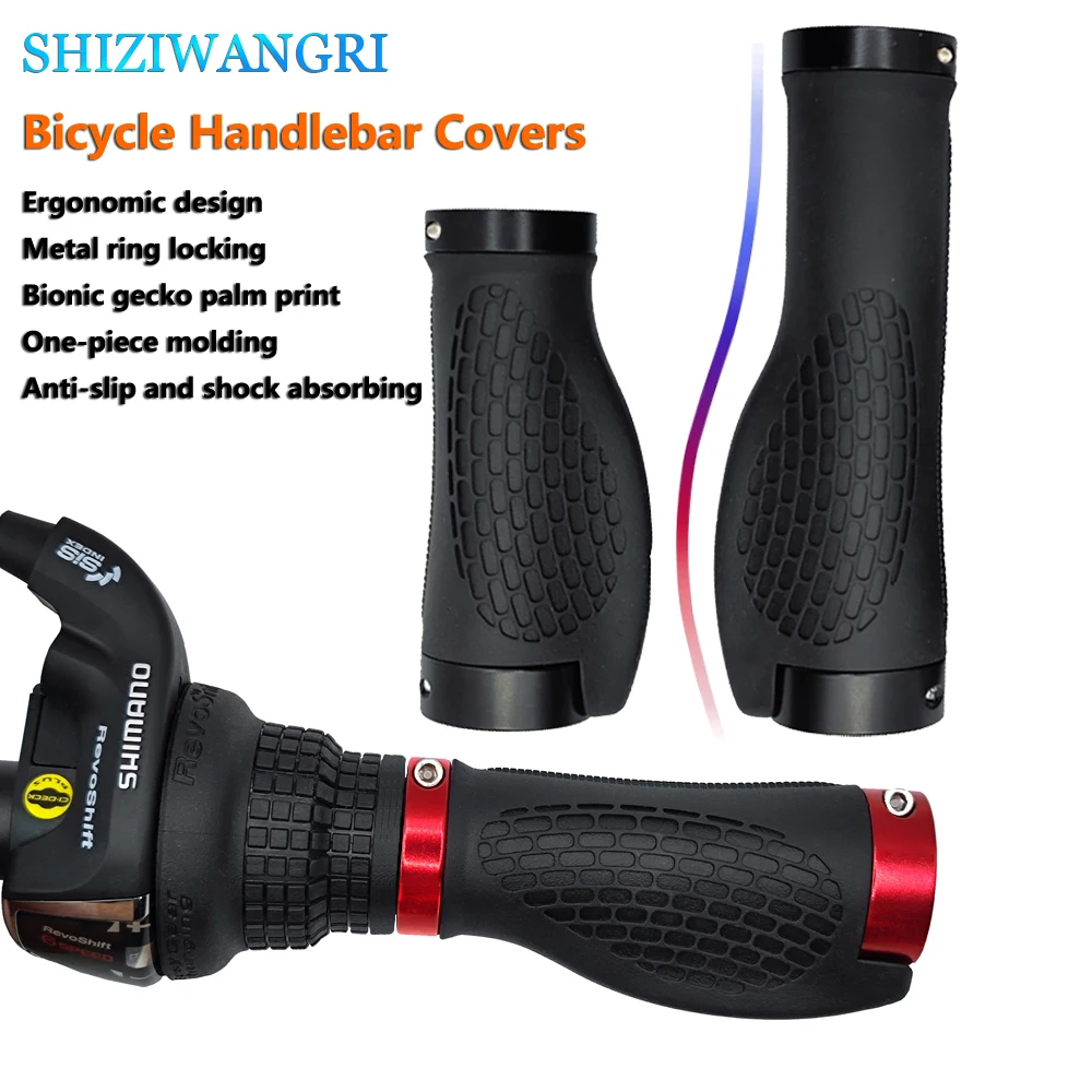 Bicycle Handlebar Grips Bicycle Anti-Skid Handlebar Grips Long/Short Rubber Handlebar Cover MTB Bike Handle Bar Grips Protector Cycling