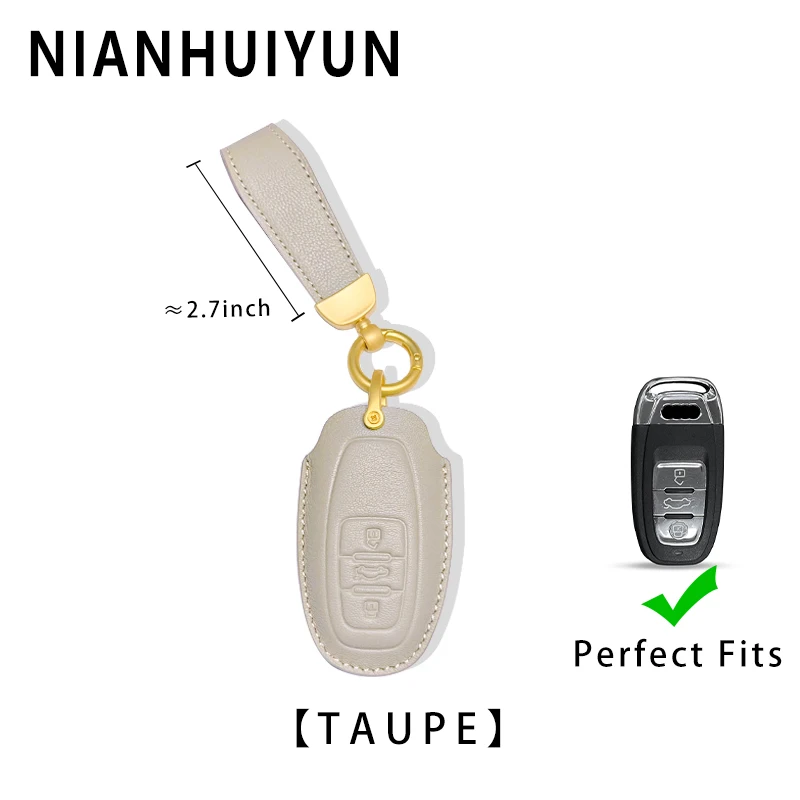 

Leather Car Remote Key Cover For Audi A1 A3 8V A4 B8 B9 A5 A6 C7 A7 A8 Q3 Q5 Q7 S4 S6 S7 S8 R8 TT Car Key Protection Accessories