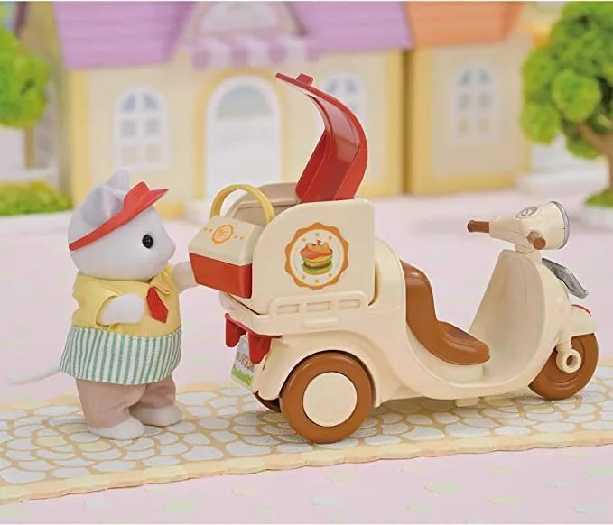 SYLVANIAN FAMILIES Pretend Play Hamburger Car Children Toys Room Decoration Ternurines Figure Birthday Gift