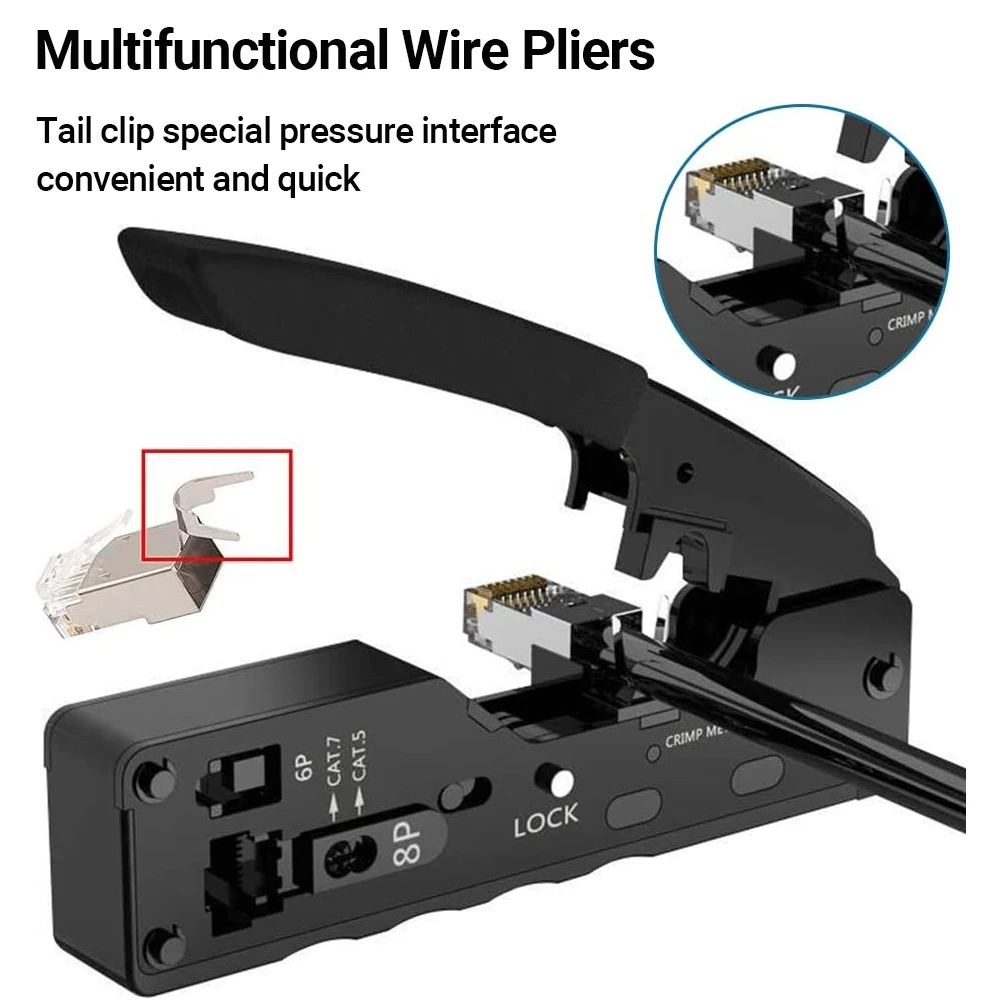 de crimpagem, Plugue Modular, Conector, CAT7, CAT6A, CAT6, CAT5, CAT5e, 8P, 6P