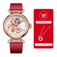 2022 Seagull Fashion Women's Watch Leather Strap Waterproof Automatic Full Hollow Mechanical For Women Watch 811.11.6002 1