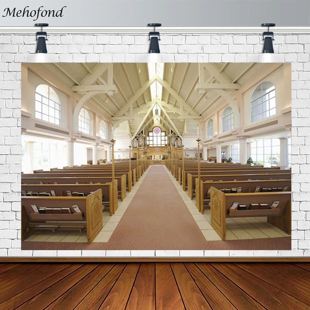 

Mehofond Church Backdrop First Baptism First Communion Party Decoration Photography Background Photo Studio Photocall Props