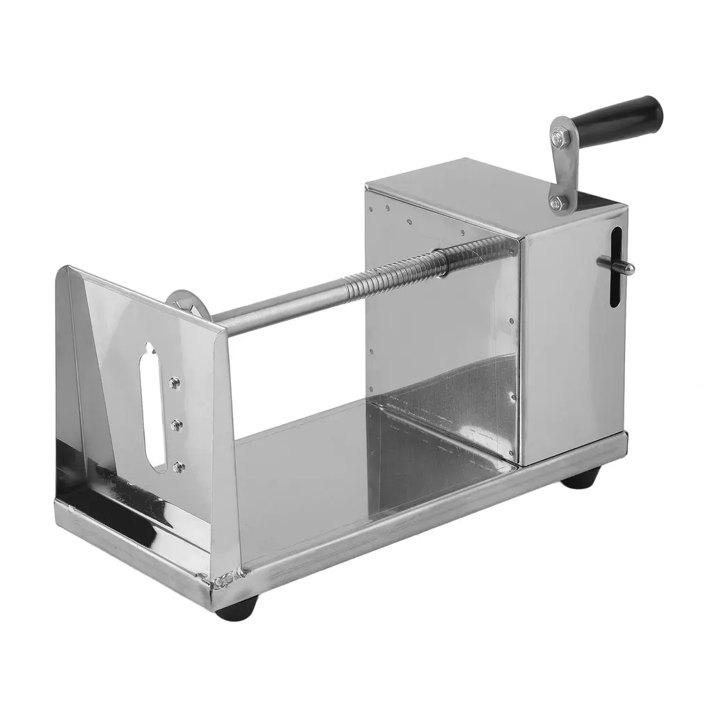 NEW Stainless Steel Manual Tornado Potato Cutter Twisted Potatoes Slicer French Fries Vegetable Spiralizer Chips Hot Dog Chopper
