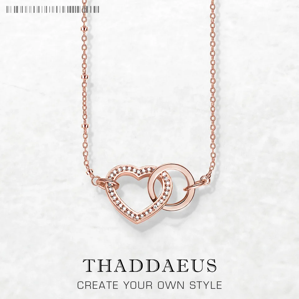 925 Sterling Silver Thomas Sabo Charm Necklace Gold 925 Sterling