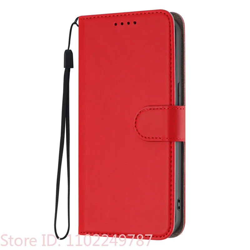 Leather Wallet Flip Case with Magnetic Closure and Card Holder