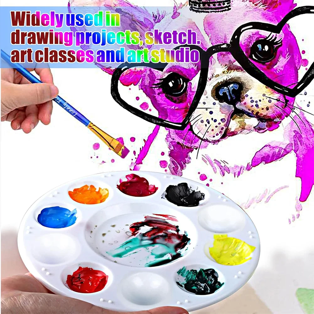 2/4/8/15/50 Pcs Paint Tray Palettes Plastic Paint Pallets for Students School Project or Art Class