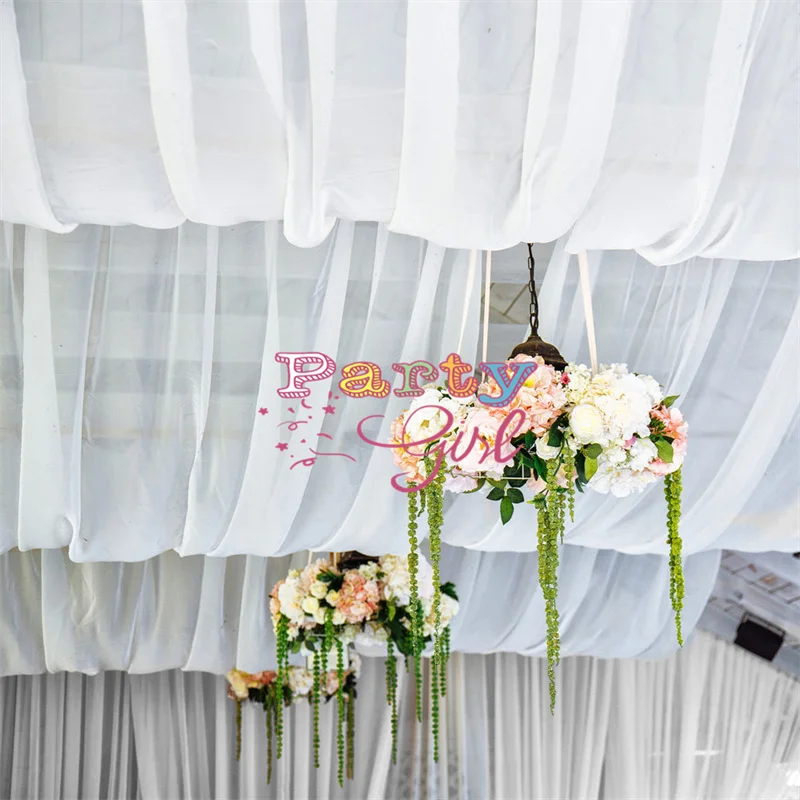 Elegant Wedding Ceiling Drapery Backdrop – 10x15ft – 5 Colors – Perfect For Venue Decor