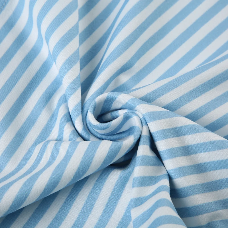 Sweetown Blue Stripe Basic Simple Sleeveless Crop Tops Women Strapless Tube Top Y2K Girl 2000s Summer Cute Streetwear Vest