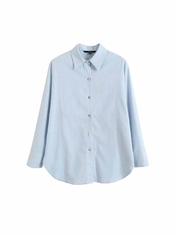 

Блузка женская хлопково-льняная с длинным рукавом, модная повседневная рубашка свободного покроя с лацканами, на пуговицах, шикарный топ, 2023