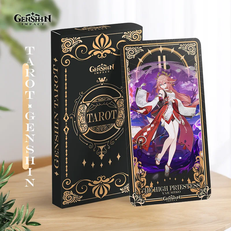 22Pcs/Set Game Genshin Tarot Cards Ganyu Keqing Venti Klee Cosplay Board Game Playing Cards Collection Toy Gift