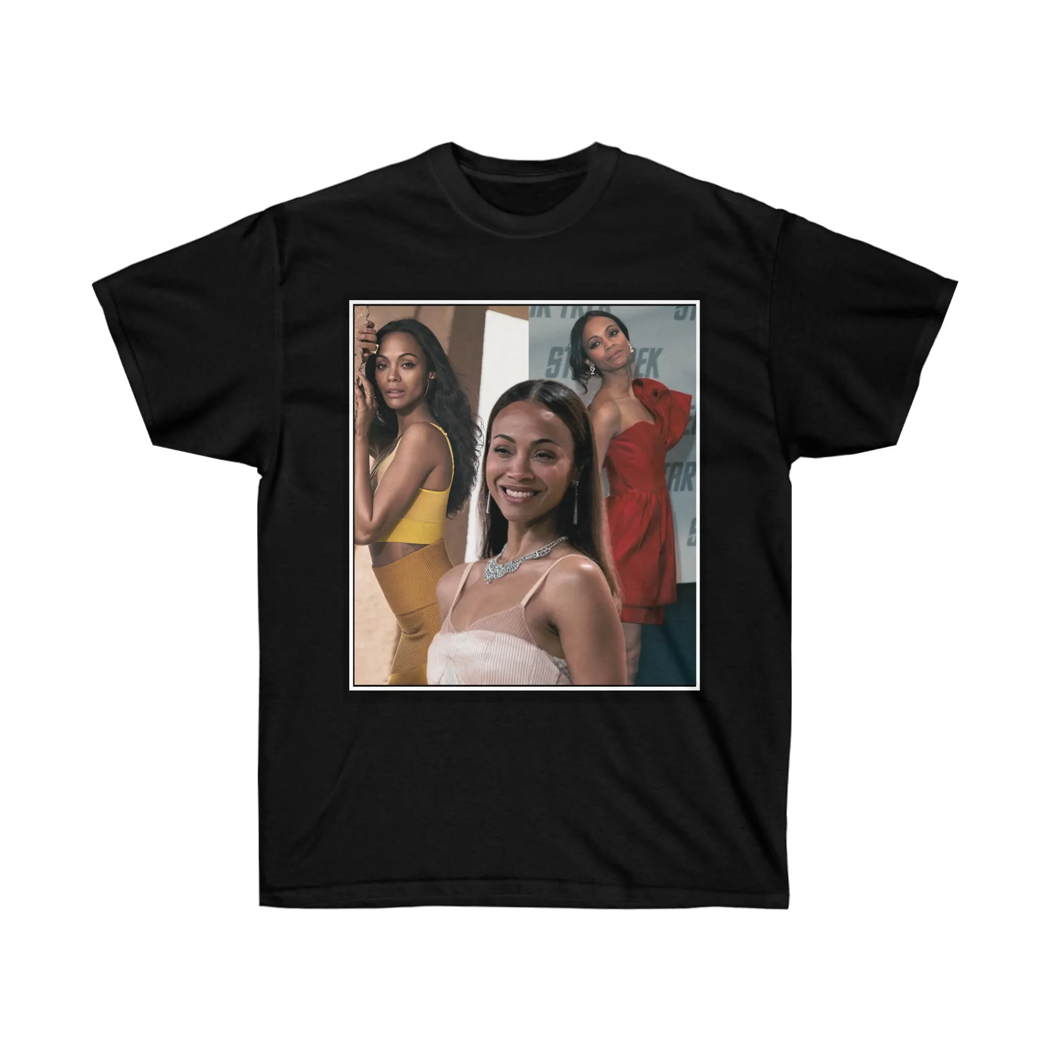 Zoe Saldana Unisex Graphic Tee Zoe Saldana Vintage Unisex Girocollo