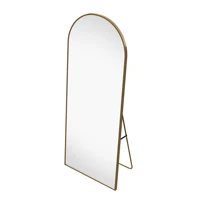 Rosahqnda Дзеркало в полный рост 164x54 см Изогнутое стоящее зеркало, настенное крепление, ленирование, напольное зеркало, туалетное зеркало на весь корпус — изображение 3