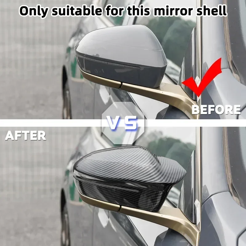 BMW 5 시리즈 G60 G61 G68 7 시리즈 G70 M5 G90 X3 G45 2024용 교체용 ABS+리얼 카본 파이버 사이드 도어 리어뷰 미러 커버