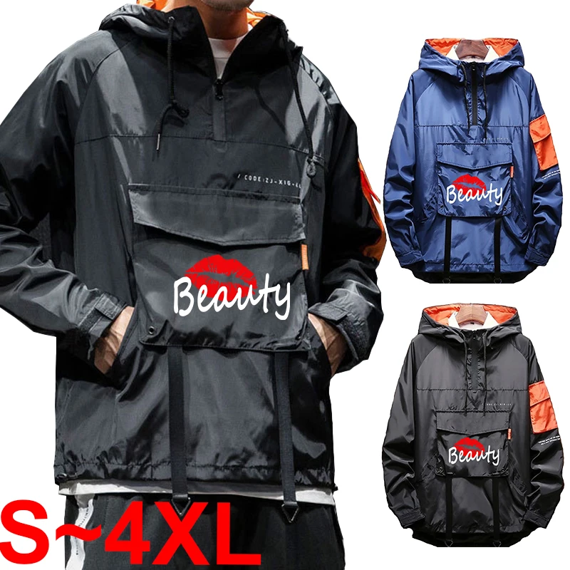 New Fashion Men's Sports Waterproof Jacket Pullover Hooded Jacket Men's Outdoor Sports Hooded Soft Shell Windproof Jacket men s soft shell hooded jacket windproof rainproof