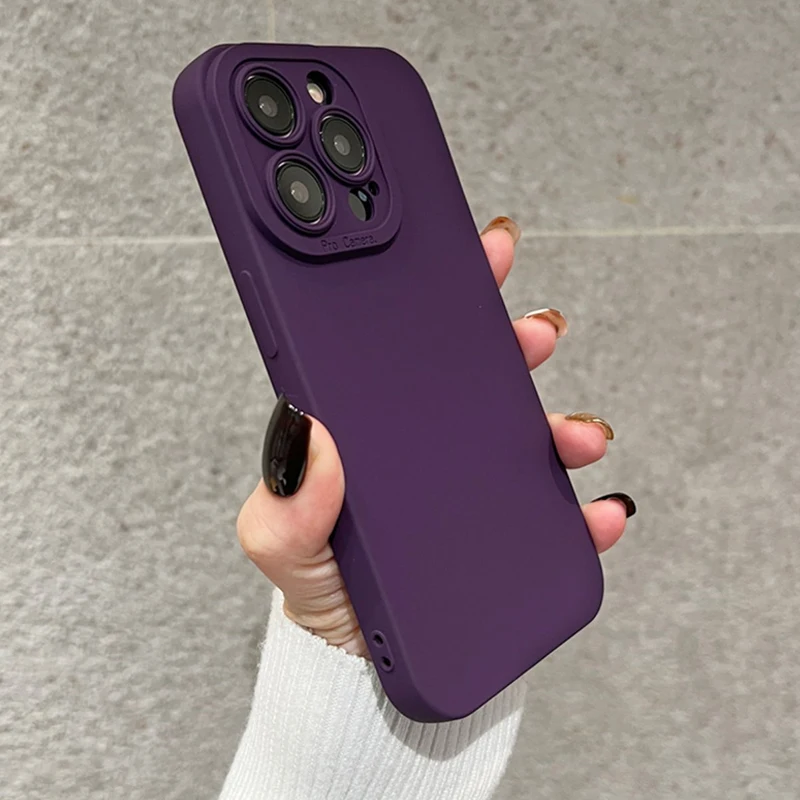 Deluxe Soft Liquid Silicone Purple Phone Case - Shockproof Cover
