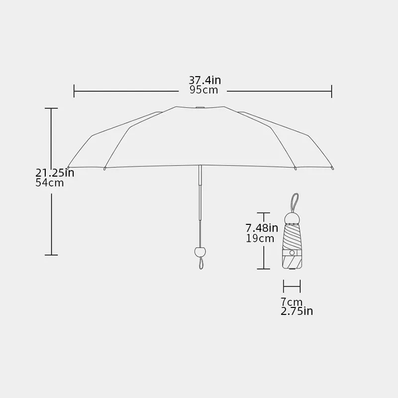 Capsule Umbrella Sunny and Rainy Dualuse Rainproof Wind-resistant Sun Protection Outdoor Traveling Portable Mini Umbrella 6