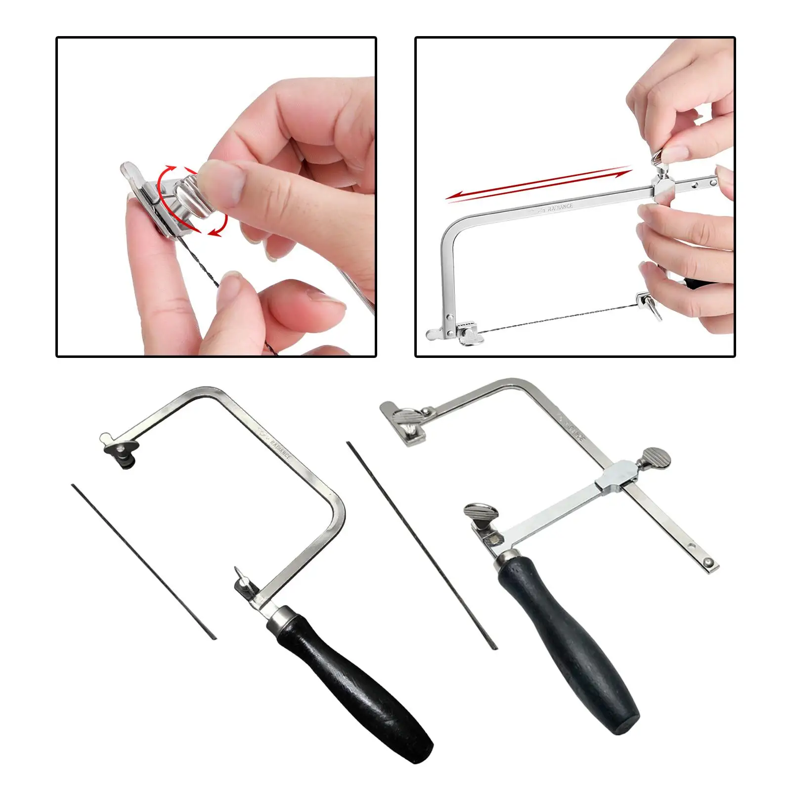 Jewelers Saw Making Tools Hobby Crafts Jewelry Making Tool Handle Tool 12 Replacement Blade for Jewelry Processing Coping Saw
