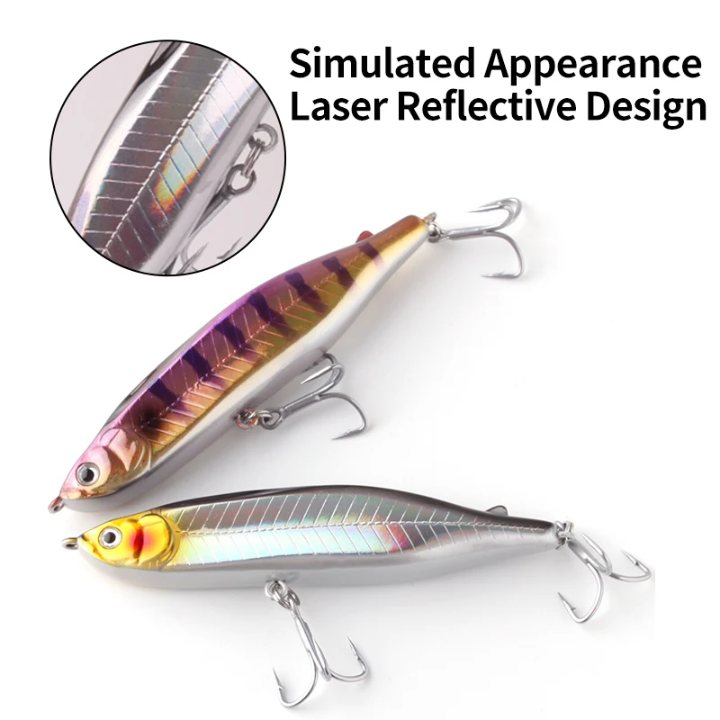 Kawa 1pc Fishing Lure Sinking Pencil Bait 8.5cm/9.5cm/13.4g/18.4g Minnow Metal Hook Swimbait Crankbaits Lifelike Fish Bass Pike