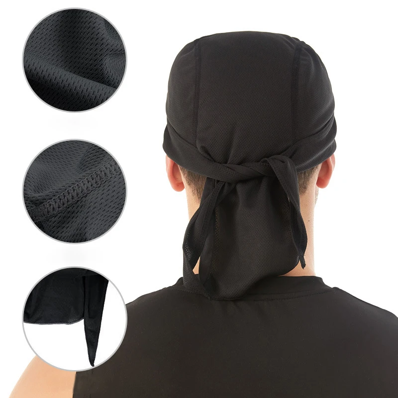 빠른 건조 사이클링 모자 머리 스카프 통기성 여름 러닝 두건 Headscarf Ciclismo 해적 모자 머리띠 남자 머리 스카프 모자
