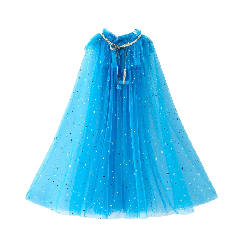 Girl Cosplay Costume Summer Shawl Ice and Snow Princess Draped Cape Party Accessories