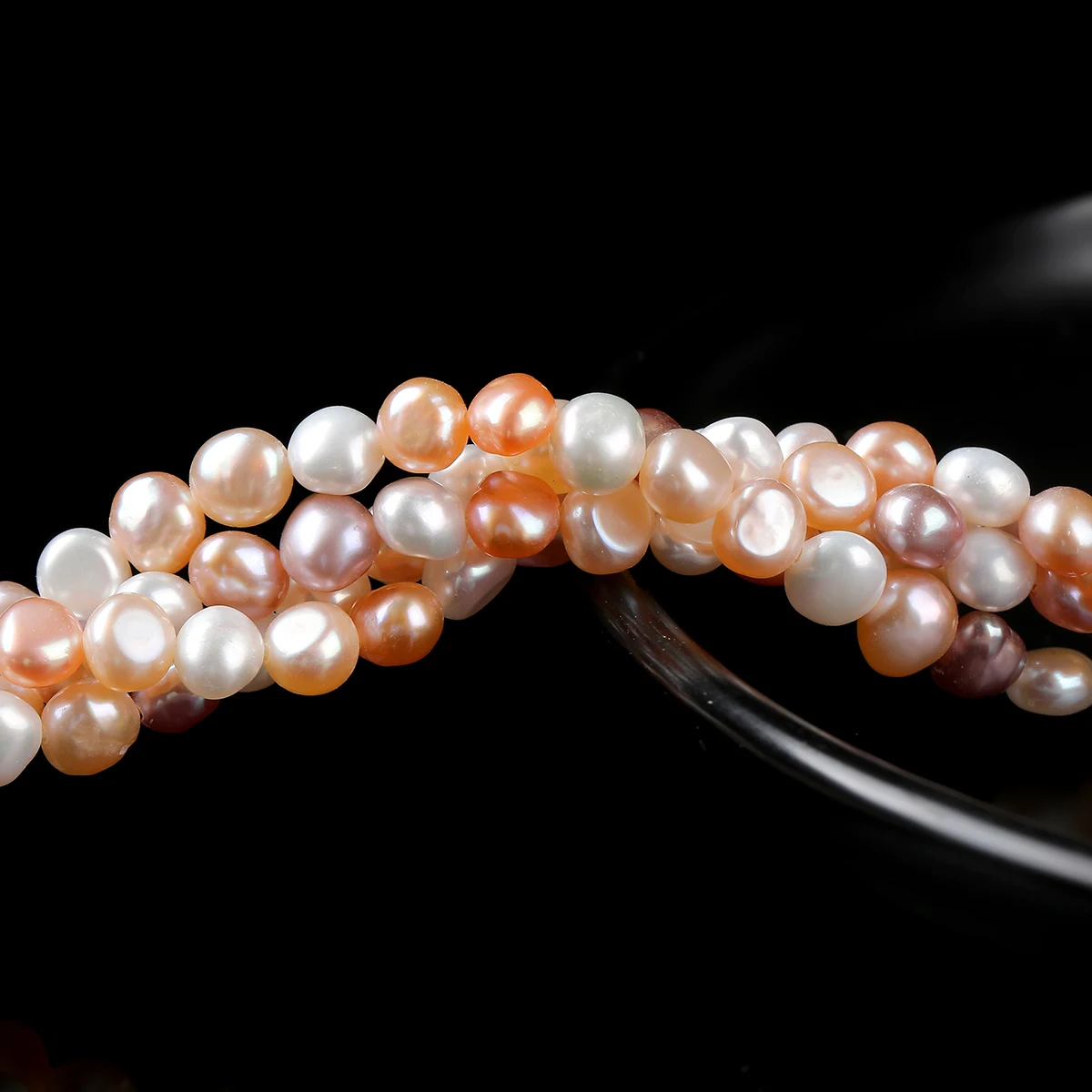 Exquisite High Luster Flat Rice Freshwater Pearl Beads