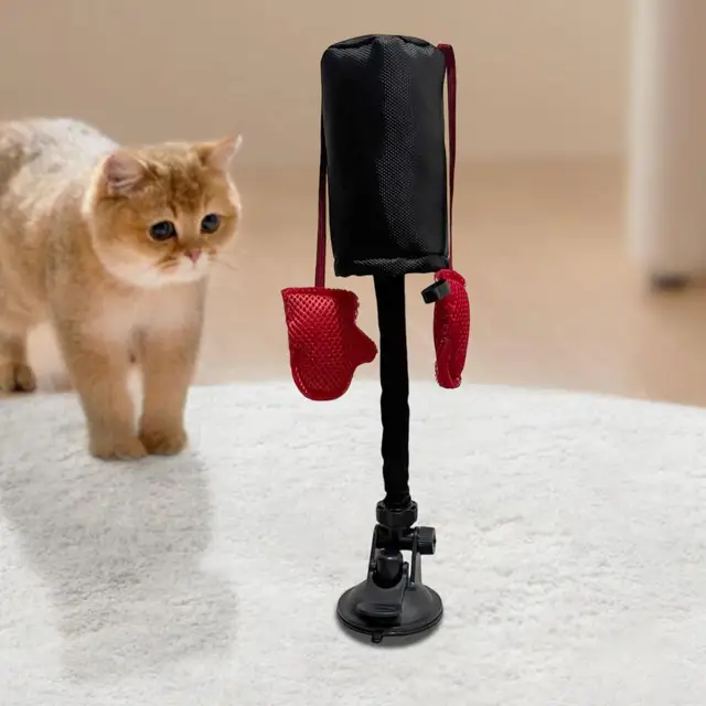 Cat Boxing Toy Interactive Game Punching Bag With Gloves Creativity Mini Gym Stress Relief Home Portable PetDog Training Tools Cat Boxing Toy Interactive Game Punching Bag With Gloves Creativity Mini Gym Stress Relief Home Portable PetDog Training Tools