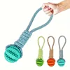 Pet Chew Toy Ball 12-Pack - Braided Rope Dog Toys, Dental Cleaning, Treat Dispenser, Fetch & Tug Play, for Small/Medium Dogs (As