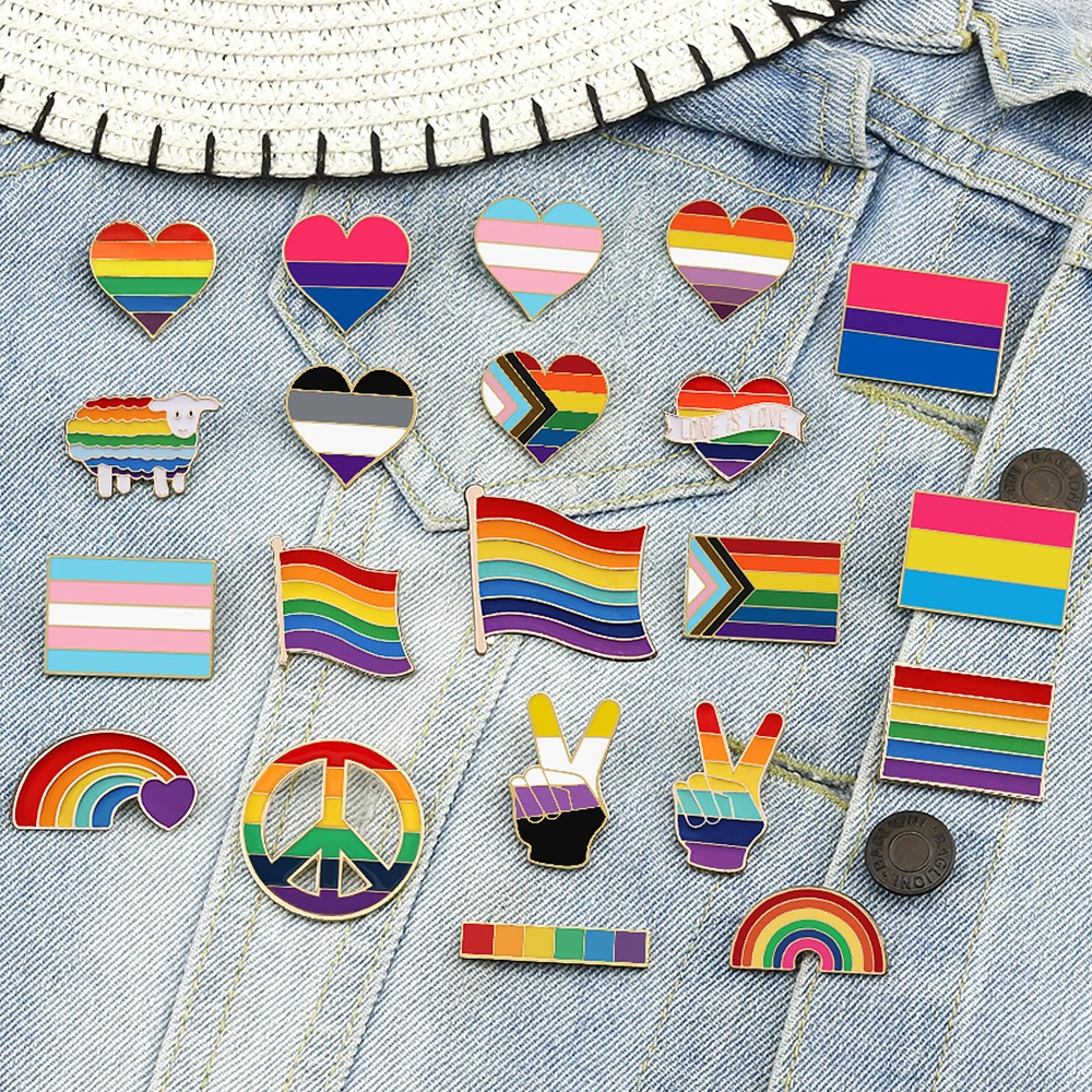 LGBTQ-Nach-Emaille-Pins-Stolz-Lesben-Homosexuell-Regenbogen-Flagge ...