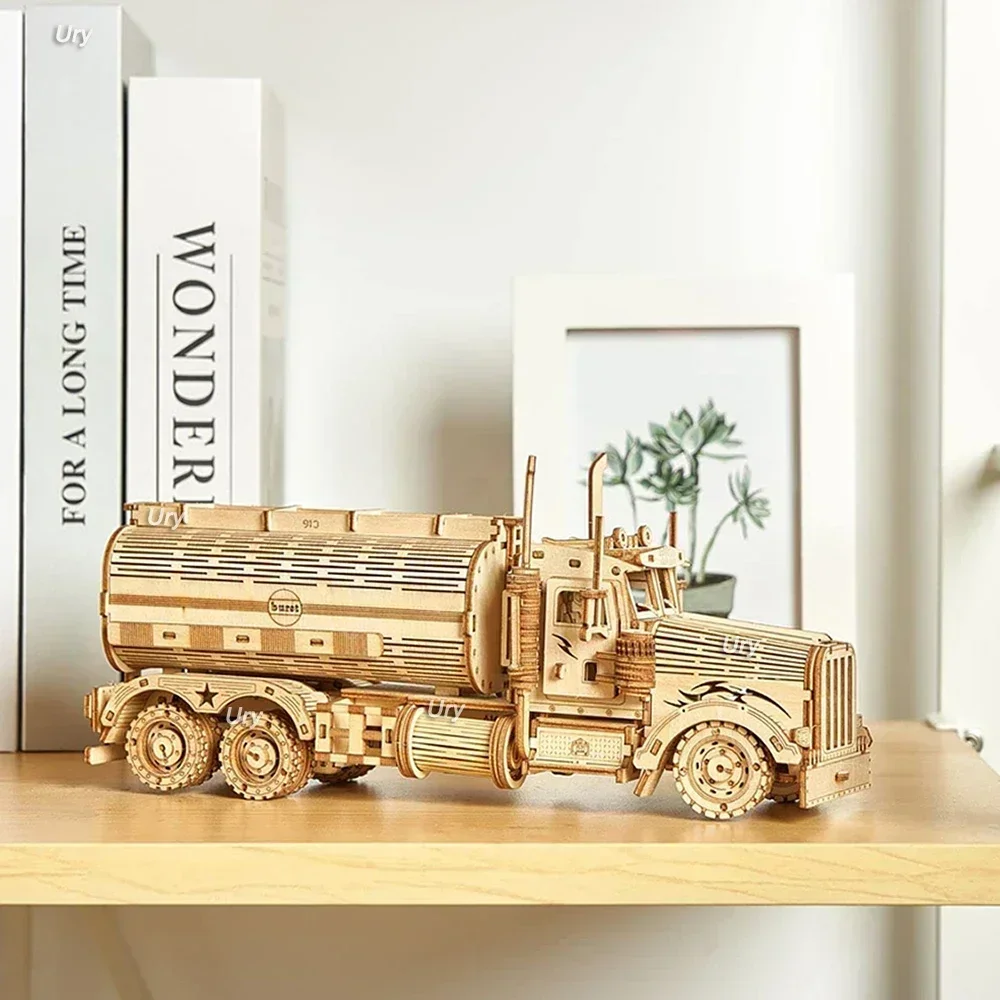 3D Wooden Money Box – Fuel Truck Puzzle Model 6