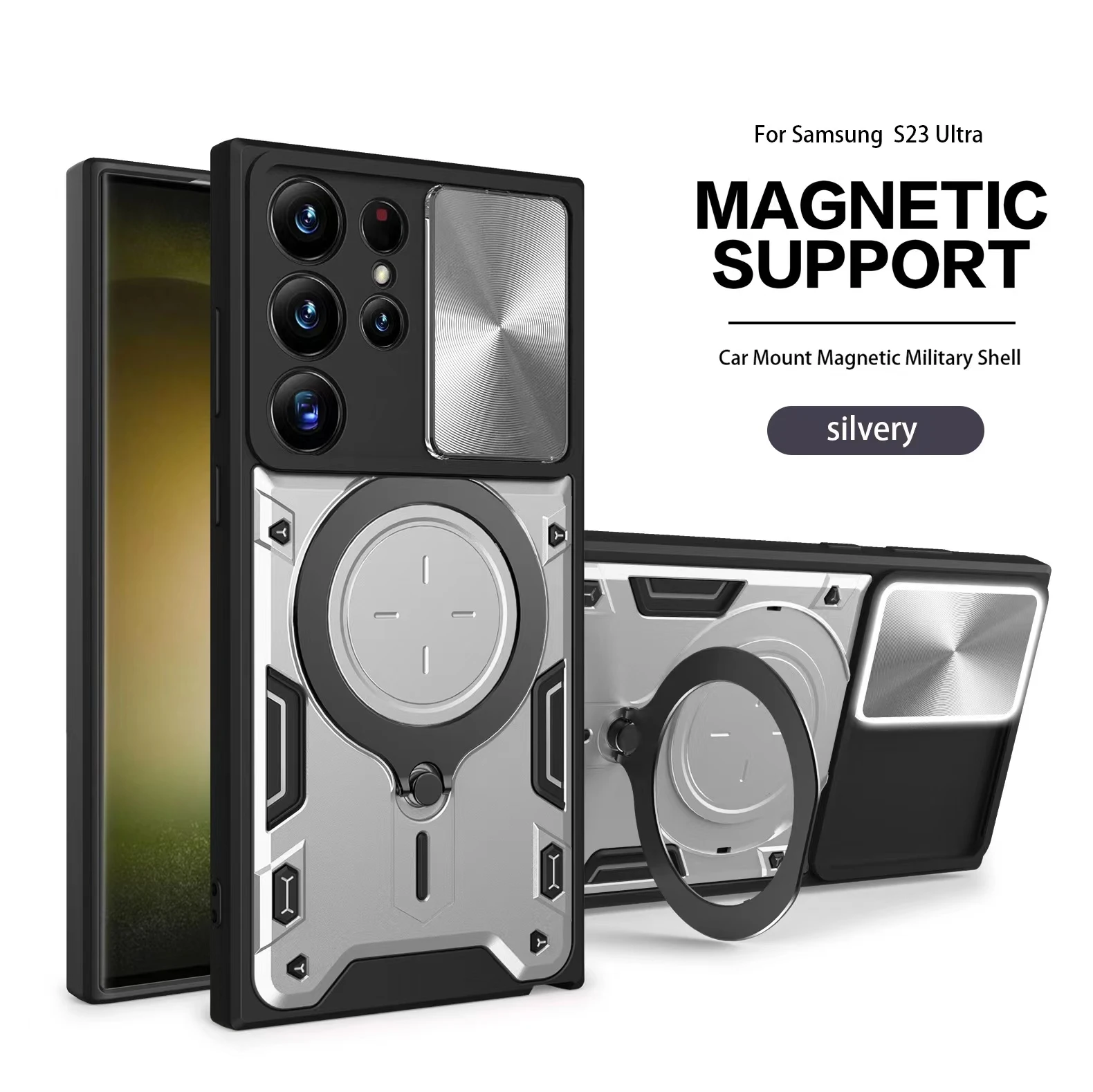 Magnetic Rotating Camera Slide Protector Ring Case