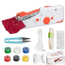  Handheld Mini Simple Portable Electric Sewing Machine Home Pocket Electric Micro Sewing Machine Fully automatic  thick Stitch 
