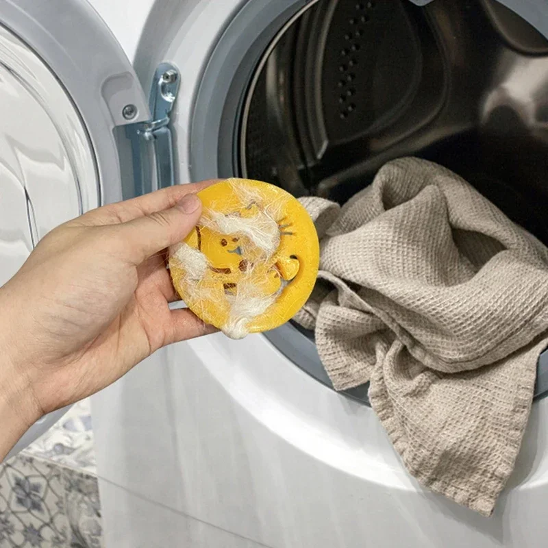 Home Washing Machine Clothing Hair Remover Laundry Discs Lucky Cat Pet Hair Catcher Stickers Laundri Ball Reusable Wash Balls