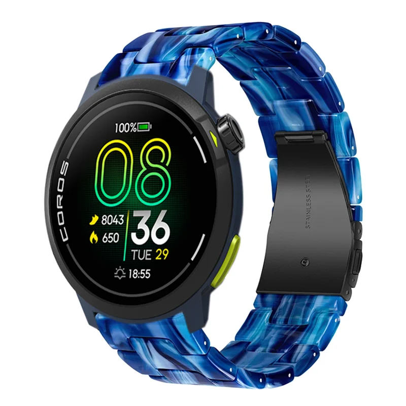 Enhanced Resin Watch Strap - Fashionable 20/22mm Band in Stylish Colors
