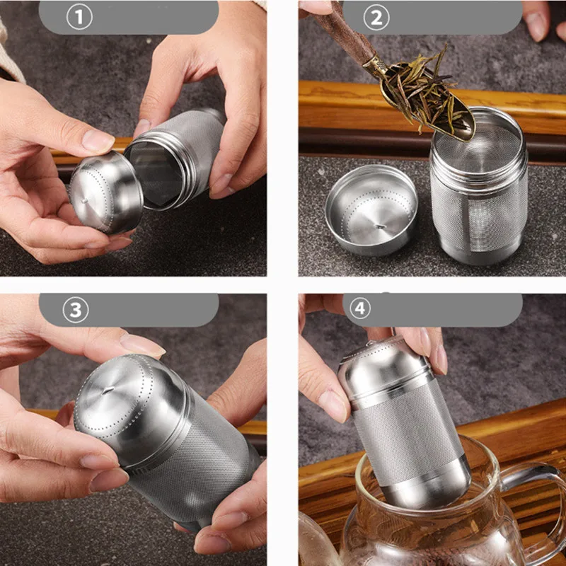 Stainless Steel Tea Infuser tea infuser tea strainer tea filter Tea Leaves Spice Strainer Fine Mesh Coffee Diffuser Filter Seasoning Ball Teaware Kitchen Accessorie