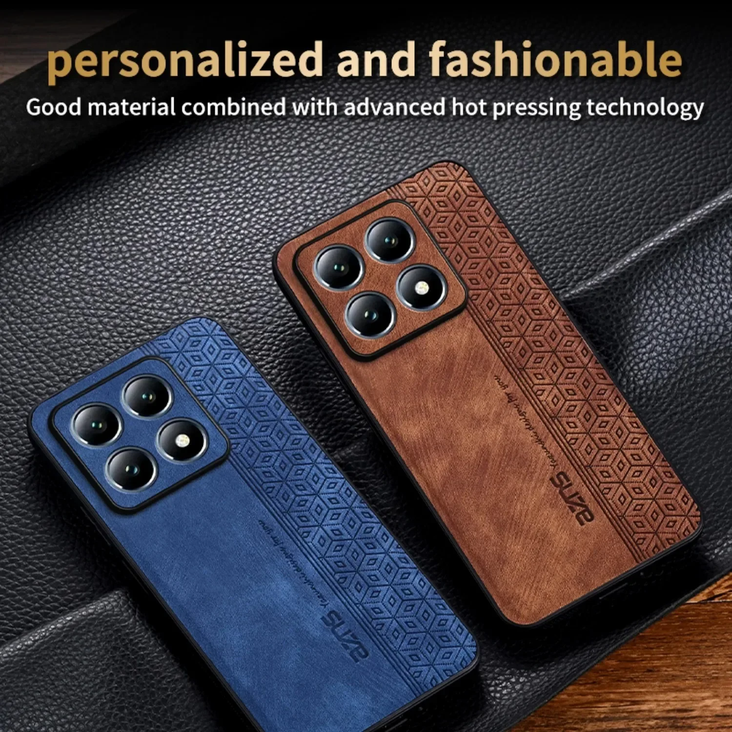 Luxury Sheepskin Leather Shockproof Phone Case with Silicone Protection