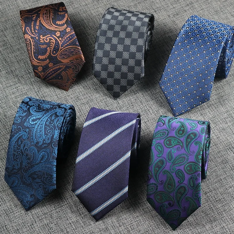 

7CM Mens Ties Floral Necktie Plaid Dot gravata corbatas Formal Ties For Men Cravate Homme Gift For men Neck tie Business Party