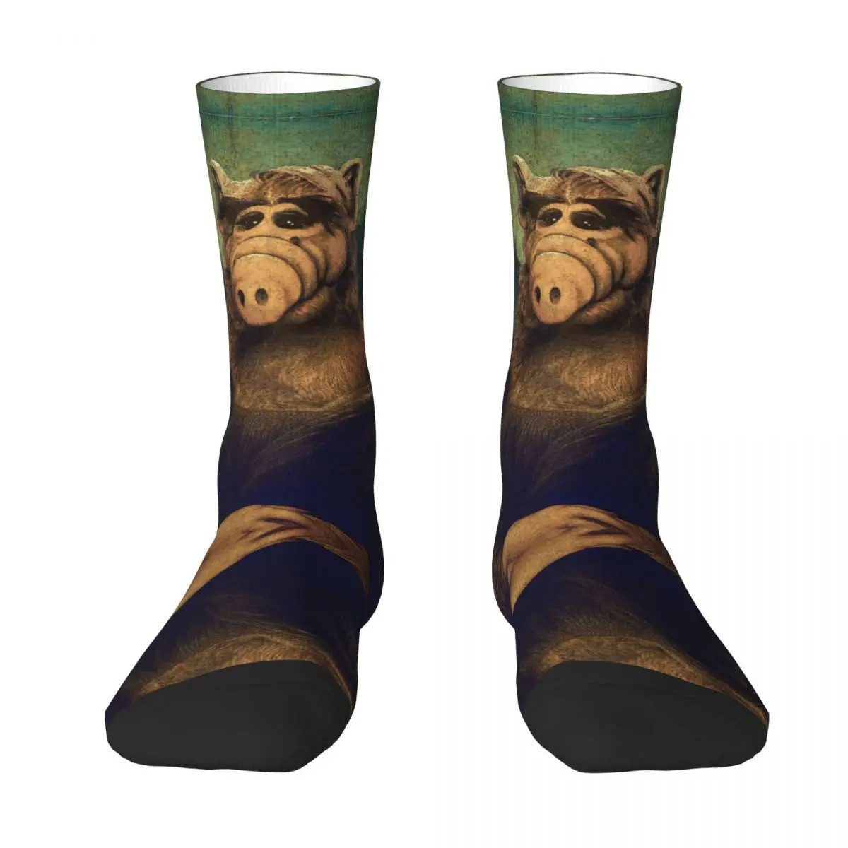 

Alfs And Alfer Painting Alfs And Alfer Alf Stocking Cute Color contrast Drawstring Backpack Humor Graphic Elastic Socks
