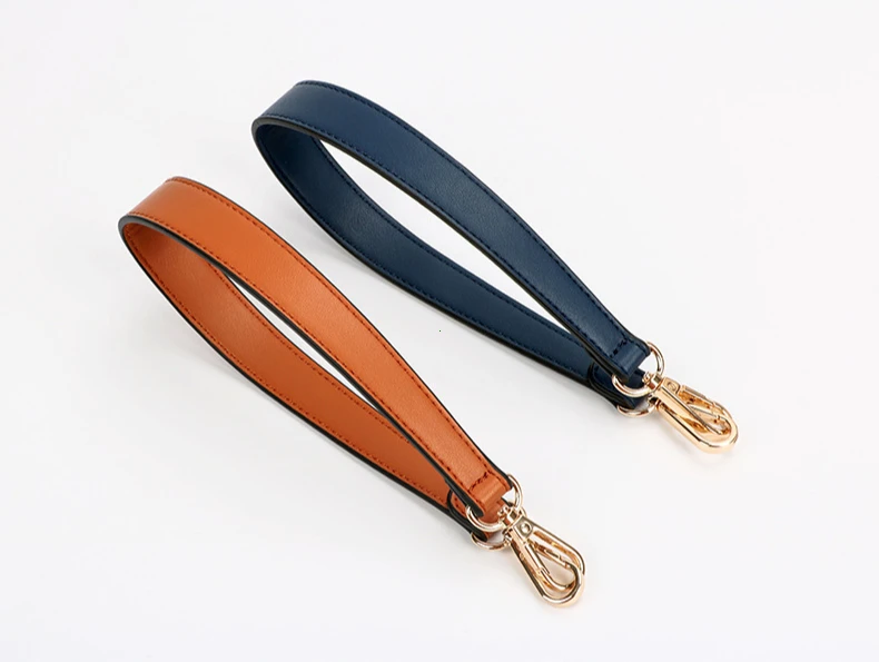 PU Leather Bag Strap Handbags Handles For Handbag Short Bag Strap Purse Strap Golden Buckle Replacement Bag Belt Band