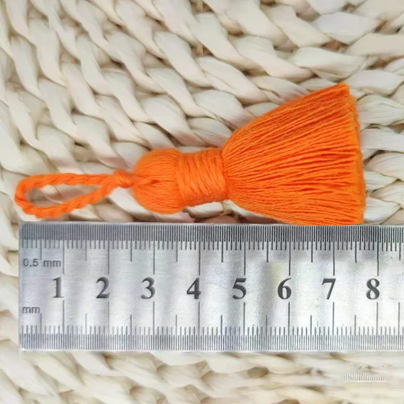 걸이식 루프 북마크가있는 청키 코튼 술, 작은 술, DIY 공예, 보석 만들기 장식, 8cm, 5 개, 10 개