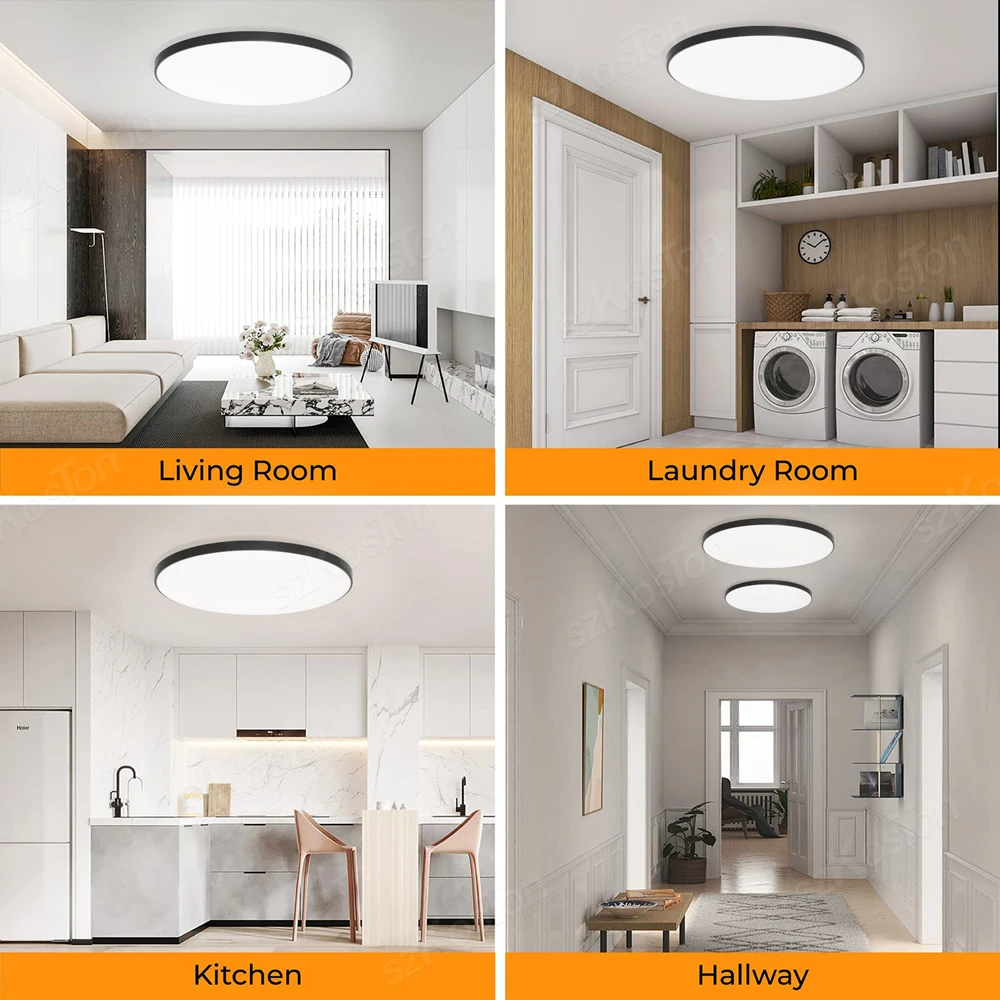 14inch Ultra Thin LED Ceiling Lamps Home Decor Indoor Ceiling Lighting 220V Stylish LED Lights for Kitchen Living Room Bedroom