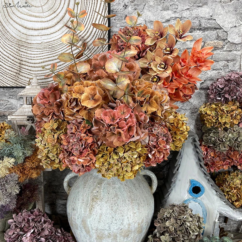 Hydrangea Dried Flower Arrangement  Dried Hydrangea Arrangement Ideas -  Colorful - Aliexpress