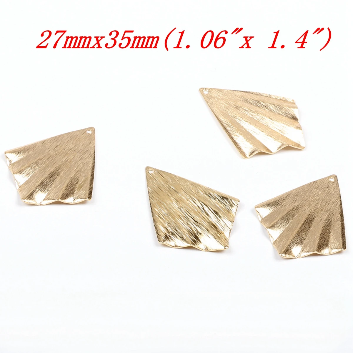 Charm aus gehämmertem Messing, Sector-Anschluss, Zubehör für DIY-Ohrringe, Halsketten, Armbänder, DIY-Herstellung von Anhängern, Schmuckzubehör – Detail 1