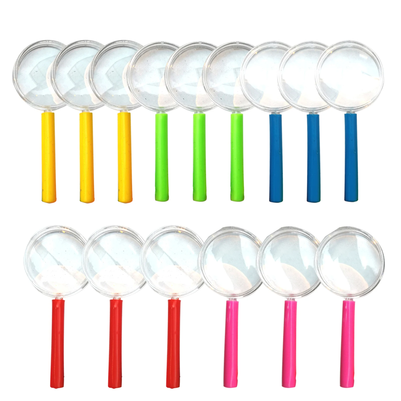 

15pcs Students Optical For Children Practical Home Outdoor Accessories Detective Toy Mini Role Play Experiment Magnifying Glass