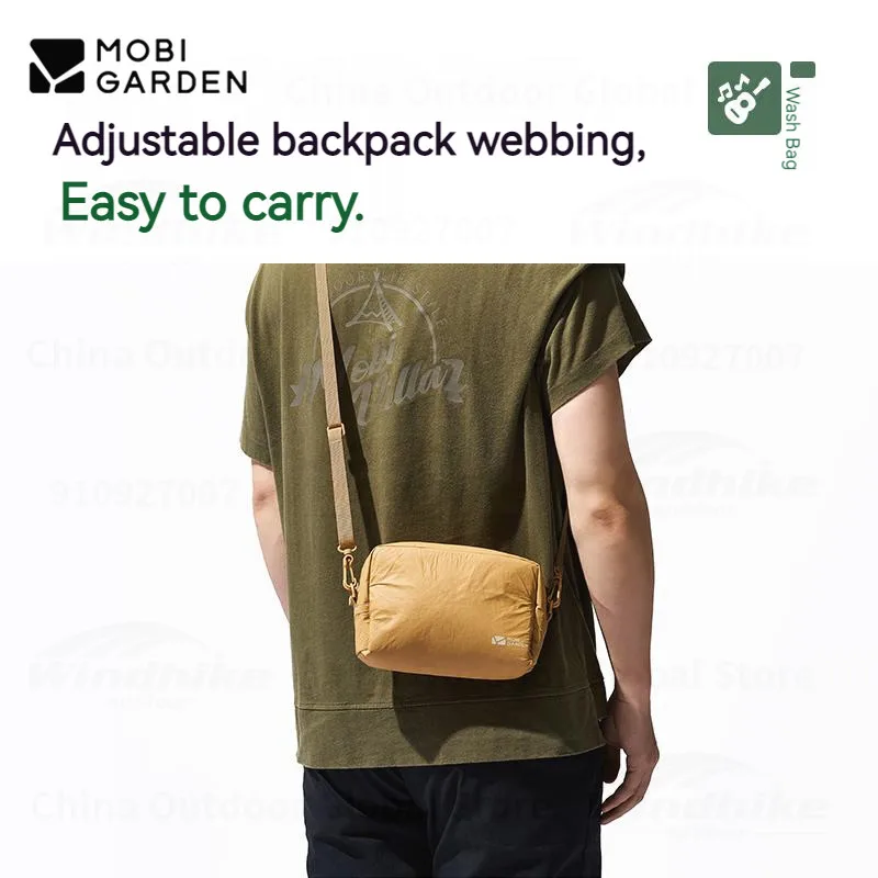 MOBI GARDEN Outdoor Travel Wash Bag 92g Ultralight Waterproof Bag Men/Women Business Trip Makeup Diagonal Dirty Resistant