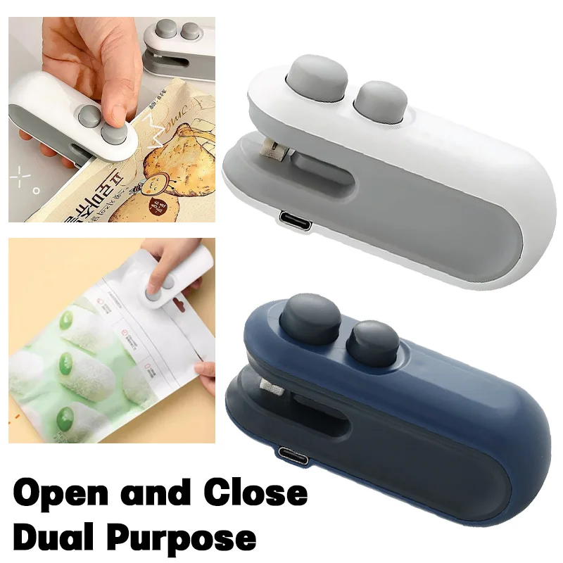 Rechargable Heat Sealer Food Snacks Packaging Heat Sealer Mini Bag Sealing Machine Household Moisture-Proof Sealing Tool mini sealer