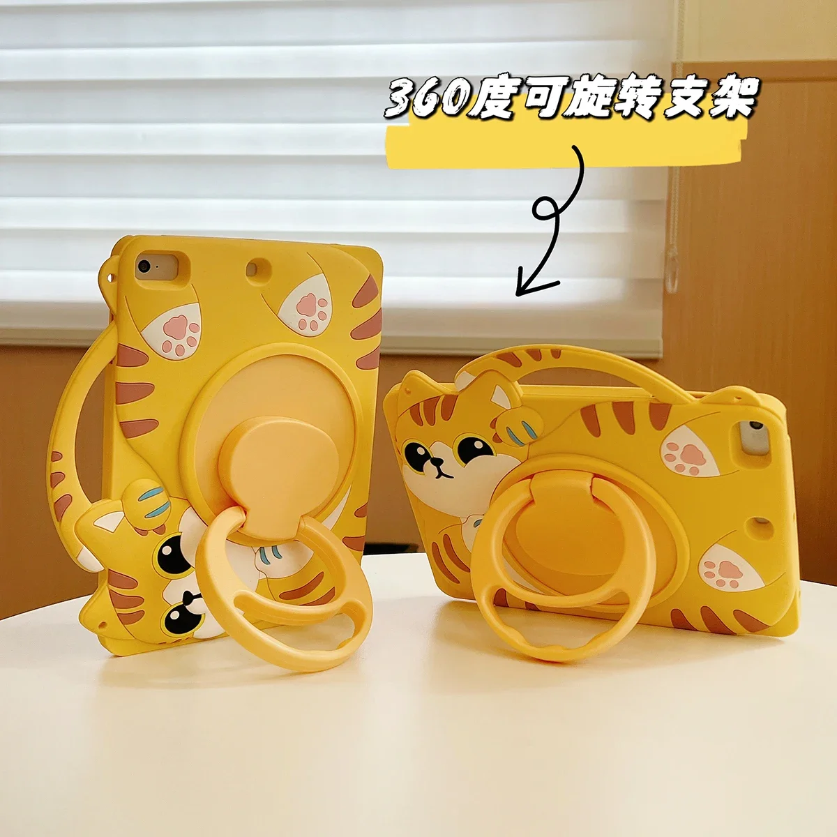 Colorful Cartoon Silicone Child Tablet Case - Durable & Portable Cover