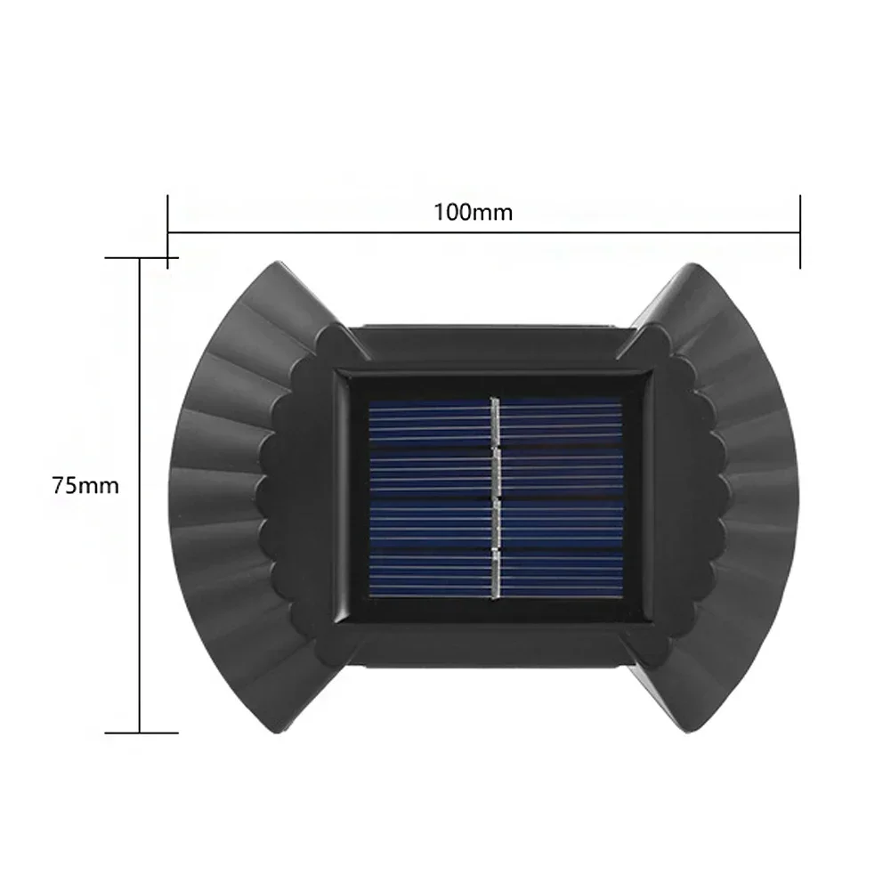 4PACK Solar Wall Lamp Waterproof Upper And Lower Luminous Lighting LED Light Fa