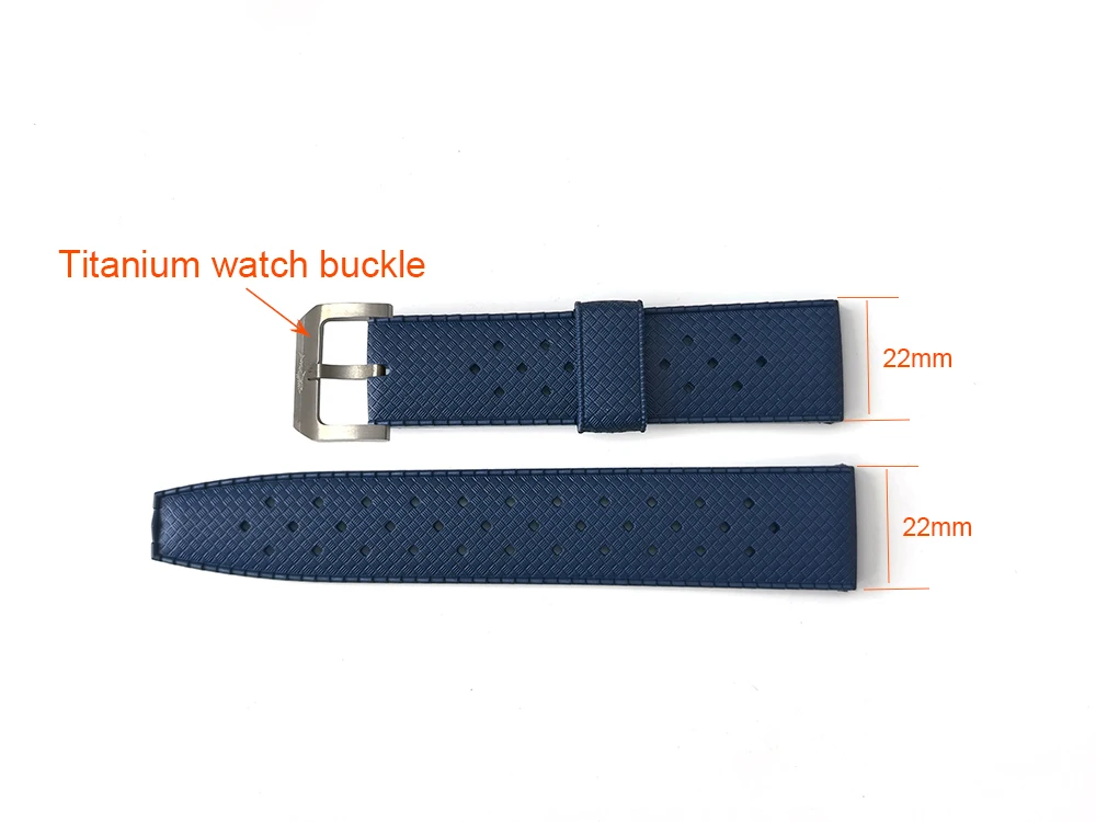 HEIMDALLR Uhrenarmband, Kautschukarmband, 22 mm, mit Titan-Uhrenschnalle, passend für Thunfisch-Uhrengehäuseteile – Detail 2