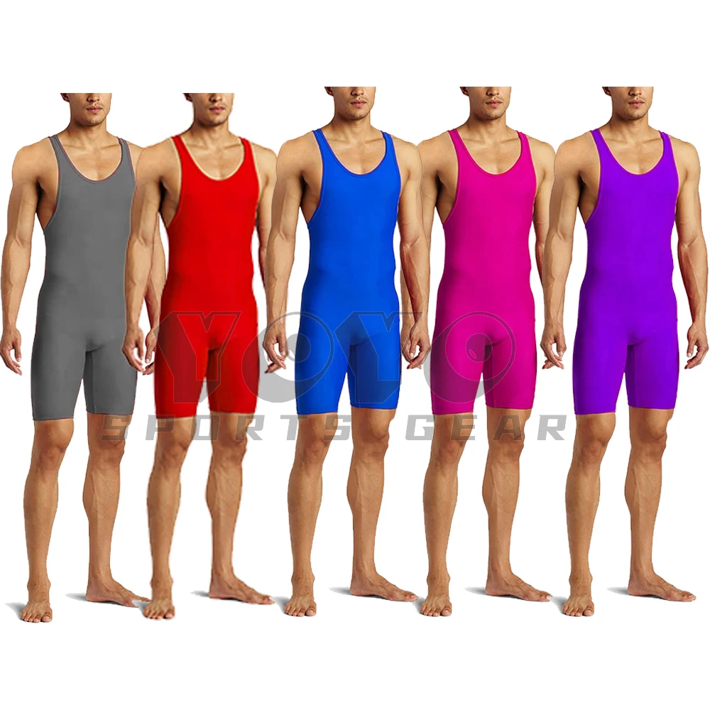 Tinta Unita Wrestling Singlet Body Body Body Outfit Intimo Palestra Senza Maniche Powerlifting Abbigliamento Nuoto In Esecuzione Skinsuit